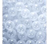 PlayMaty Play Ball Pit Balls - 2.16inches Phthalate&BPA Free Plastic Ocean Colour Balls for Playhouse Play Tent Playpen Pool Party Decoration Pack of 100 (Clear)