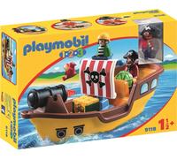 Playmobil 09118 1-2-3 Pirate Ship Boat Water Toy Toddler Play Set