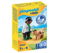 PLAYMOBIL 1.2.3 70407 Vet with Dog, for Children Ages 1.5 - 4