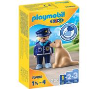 Playmobil 1.2.3 70408 Police Officer with Dog, for Children Ages 1.5 - 4