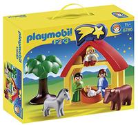 Playmobil 1.2.3 Playset Manger, Animals, Mary, Joseph, Angel Gabriel, Jesus, Suitable for Ages 4+
