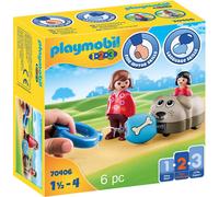 Playmobil 123 6pc Dog Train Car & Figure - Default Title