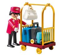Playmobil 5270 Summer Fun Hotel Porter with Baggage Cart, Fun Imaginative Role-Play, PlaySets Suitable for Children Ages 4+