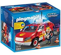 Playmobil 5364 City Action Fire Chief´s Car with Lights and Sound, Fun Imaginative Role-Play, PlaySets Suitable for Children Ages 4+