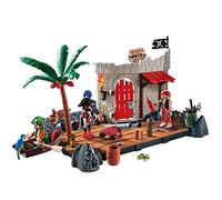 Playmobil 6146 Pirate Fort SuperSet with Floating Rowboat, Fun Imaginative Role-Play, PlaySets Suitable for Children Ages 4+