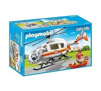 Playmobil 6686 City Life Emergency Medical Helicopter with Spinning Rotor Blades, Fun Imaginative Role-Play, PlaySets Suitable for Children Ages 4+