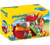 PlayMOBIL 6765 1.2.3 My Take Along Noah's Ark, with 12 Animals, access plank and Carrying handle, floats, folds up and can be taken along, Educational Toy, Fun Imaginative Role-Play, Suitable for Children Ages 18+ months