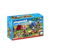 Playmobil 6888 Summer Fun Camp Site with LED Fire, Fun Imaginative Role-Play, PlaySets Suitable for Children Ages 4+