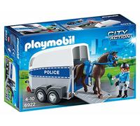 Playmobil 6922 City Action Police with Horse and Trailer, Fun Imaginative Role-Play, PlaySets Suitable for Children Ages 4+