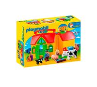 Playmobil 6962 1.2.3 My Take Along Farm with Sorting Function, folds up and can be taken along, Educational Toy, Fun Imaginative Role-Play, Playset Suitable for Children Ages 1.5+ years
