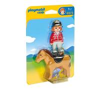 Playmobil 6973 1.2.3 Equestrian with Horse, Fun Imaginative Role-Play, PlaySets Suitable for Children Ages 4+
