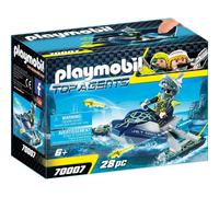 Playmobil 70007 Team Shark Rocket Rafter Top Agents Floating Boat Toy