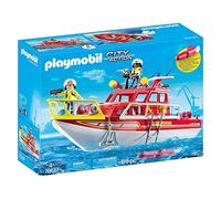 Playmobil 70147 City Action Fire Extinguisher Boat, Multi-Coloured