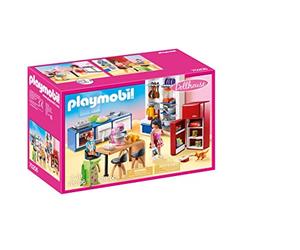 Playmobil 70206 Dollhouse Family Kitchen, Fun Imaginative Role-Play, Playset Suitable for Children Ages 4+