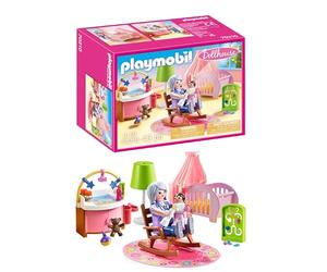 PlayMOBIL 70210 Dollhouse Nursery, Fun Imaginative Role-Play, Playset Suitable for Children Ages 4+