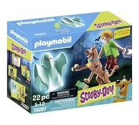 Playmobil 70287 SCOOBY-DOO! Scooby and Shaggy with Ghost, Fun Imaginative Role-Play, Playset Suitable for Children Ages 5+