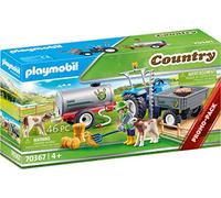 Playmobil 70367 Country Loading Tractor with Water Tank, for Children Ages 4+, Fun Imaginative Role-Play, PlaySets Suitable for Children Ages 4+