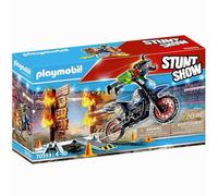 Playmobil 70553 Stunt Show Motocross with Fiery Wall