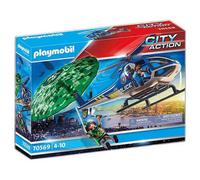 Playmobil 70569 Police Helicopter Parachute Chase Multicolor