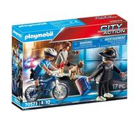 Playmobil 70573 City Action Police Bicycle with Thief Playset Is Complete With Accessories For Ages 4 Years+