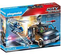 Playmobil 70575 City Action Police Helicopter Pursuit with Runaway Van, for Children Ages 4-10