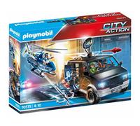Playmobil 70575 City Action Police Helicopter Pursuit with Runaway Van Playset Is Complete With Accessories For Ages 4 Years+