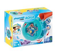 Playmobil 1.2.3 AQUA 70636 Water Wheel with Baby Shark Kids Playset Age 18m-4yr
