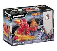 Playmobil 70666 NARUTO SHIPPUDEN Sasuke vs. Itachi, sibling battle with Mangekyou Sharingan and energy spirit Susano'o, Itachi's revenge, collectable playset suitable for children and fans ages 5+