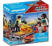 Playmobil 70775 City Action Cargo Customs Check, Fun Imaginative Role-Play, PlaySets Suitable for Children Ages 4+