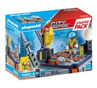 Playmobil City Action 70816 Starter Pack - Construction Site, Toys for Children Ages 4+