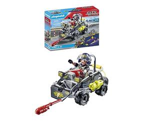 Playmobil 71147 City Action Tactical Multi-Terrain Quad, convertible SWAT speedboat, fun imaginative role-play, playset suitable for children ages 5+