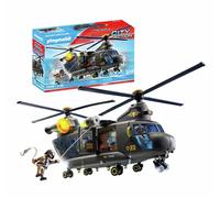 Playmobil 71149 City Action Tactical Police Twin-Prop Helicopter, highly detailed SWAT rescue helicopter with light and sound module, fun imaginative role-play, playset suitable for children ages 5+