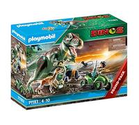 Playmobil 71183 Dinos T-Rex Attack with Raptor and Quad, jurrasic World, Fun Imaginative Role-Play, PlaySets Suitable for Ages 5+