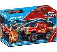 Playmobil 71194 City Action Fire Truck, fire Toy with Water pump, Fun Imaginative Role-Play, Playset Suitable for Children Ages 4+