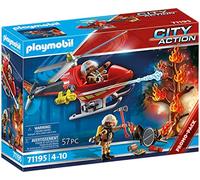 Playmobil 71195 City Action Fire Helicopter, Air-Based Playset with Firing Cannon, Fun Imaginative Role-Play, Playset Suitable for Children Ages 4+