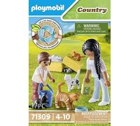 Playmobil 71309 Country Cat Family, cats and kittens, Organic Farm, Sustainable Toy, Fun Imaginative Role-Play, PlaySets for Children Ages 4+