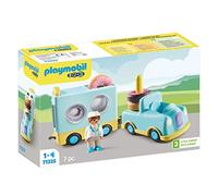 Playmobil 1.2.3 Donut Truck Construction Game Blue