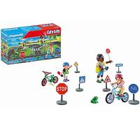 Playmobil 71332 City Life Traffic education, bicycle course, bicycles traffic signs and more, educational toy, fun imaginative role play, playsets suitable for children ages 4+