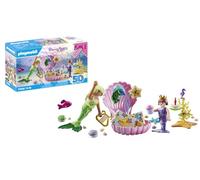 Playmobil 71446 Princess Magic: Mermaid Birthday Party, cheerful celebration with two mermaids and colourful gifts, fun imaginative role-play, artistic play sets suitable for children ages 4+