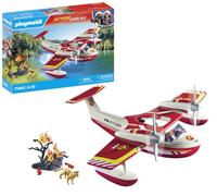 Playmobil 71463 Action Heroes: Firefighting Seaplane with Extinguishing Function