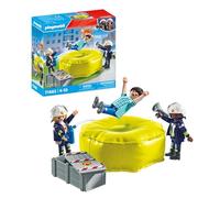 Playmobil 71465 Action Heroes: Firefighters with Air Pillow, with helmets, a megaphone, and a fire extinguisher, fun imaginative role-play, detailed play sets suitable for children ages 4+