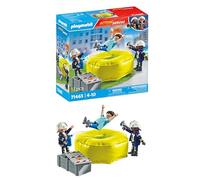 Playmobil 71465 Action Heroes: Firefighters with Air Pillow, with helmets, a megaphone, and a fire extinguisher, fun imaginative role-play, detailed play sets suitable for children ages 4+