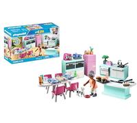 Playmobil 71608 myLife: Kitchen with dining place, fully equipped kitchen for detailed role-playing, made from over 80% recycled and bio-based materials, play sets suitable for children ages 4+