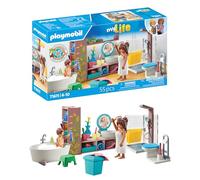 Playmobil 71611 myLife: Bathroom, including two figures and numerous accessories, made from over 80% recycled and bio-based materials, detailed play sets suitable for children ages 4+