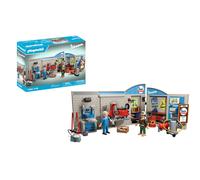 Playmobil 71620 Garage Vespa 60s - Includes Two Characters, Vespa, 2-Part Garage Wall, Mobile Lift Platform and Accessories - from 5 Years