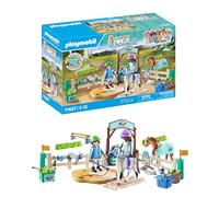 Playmobil 71637 Horses of Waterfall: Modern riding school, including a movable lungeing platform, horse, and extensive riding accessories, sustainable play sets suitable for children ages 5+