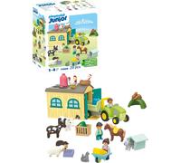 Playmobil 71656 JUNIOR: Farm Adventure with Tractor, Trailer and Animal Friends
