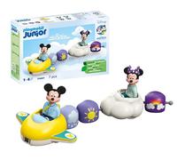 Playmobil 71697 JUNIOR & Disney: Mickey Mouse's & Minnie Mouse's Cloud Ride, with airplane and cloud vehicle, sustainable toy made from plant-based plastics, play sets suitable for children ages 1+