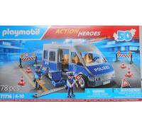PLAYMOBIL 71716 Police Bus with Road Barrier, Edeka Action Heroes