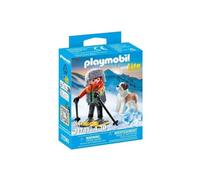 PLAYMOBIL 71741 Garçon en raquettes avec Saint Bernard